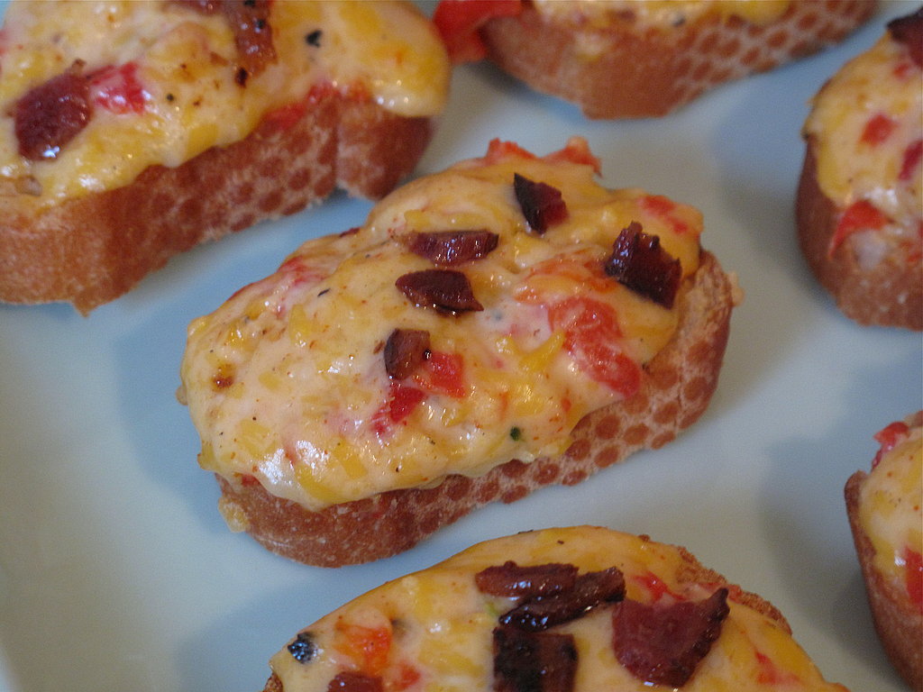 Easy Super Bowl Appetizer: Pimento Cheese And Bacon Bites | POPSUGAR Food