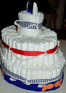 How to Make a Sailor Themed Diaper Cake How to Make a Sailor Themed Diaper Cake