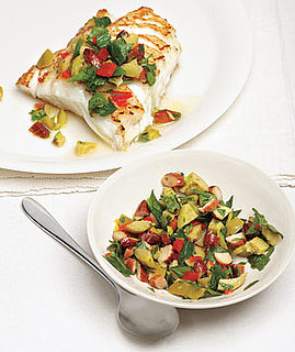Fast & Easy Recipe for Striped Bass With Olive-Almond Relish Fast & Easy Recipe for Striped Bass With Olive-Almond Relish