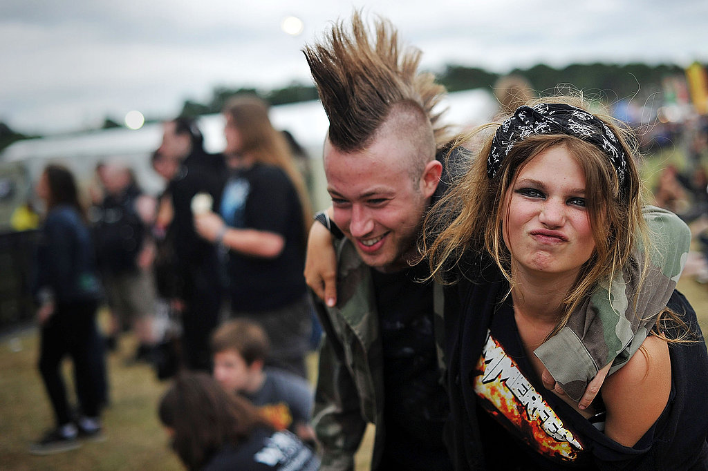 A heavy-metal-loving couple enjoyed the music at the four-day Bloodstock festival in Walton-on-Trent, UK.
A heavy-metal-loving couple enjoyed the music at the four-day Bloodstock festival in Walton-on-Trent, UK.