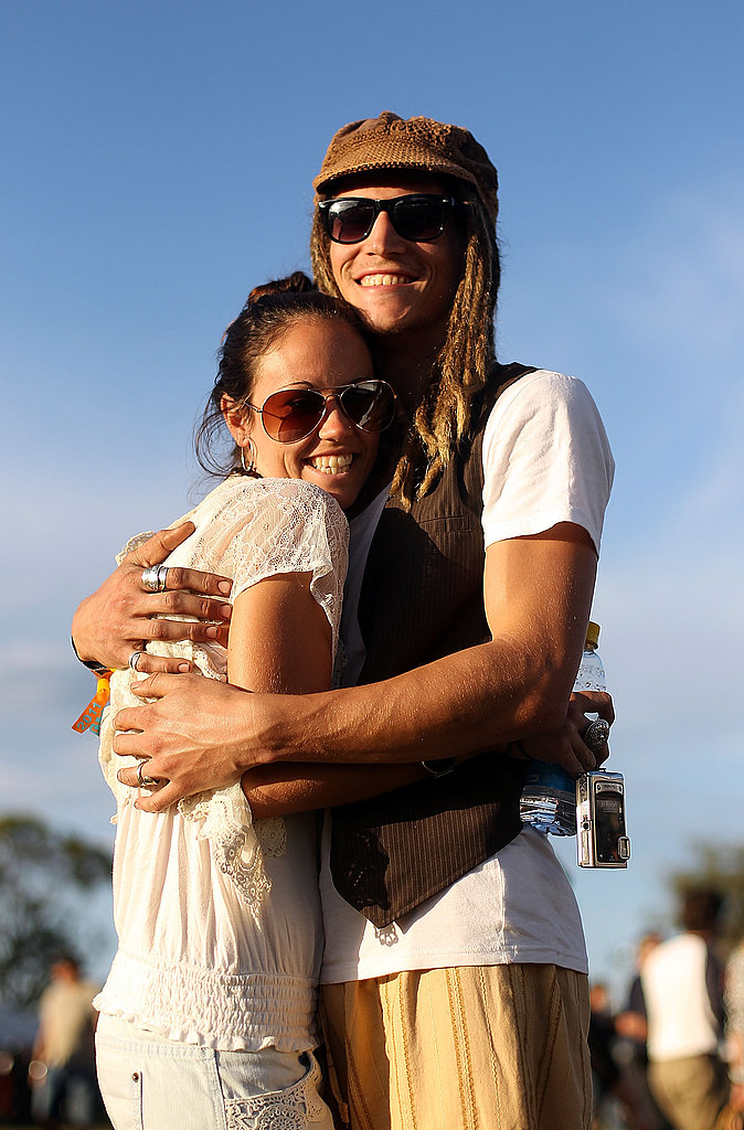 This pair of music fans snuggled up at the Bluesfest Music Festival in Byron Bay, Australia.
This pair of music fans snuggled up at the Bluesfest Music Festival in Byron Bay, Australia.