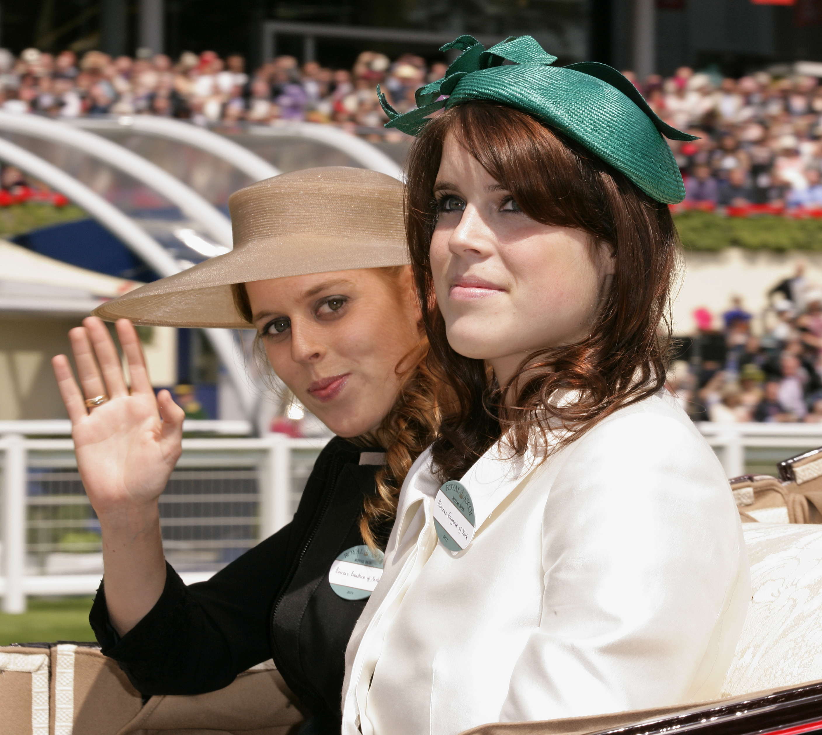 Princess Beatrice Of York And Princess Eugenie Of York Arrived In A ...