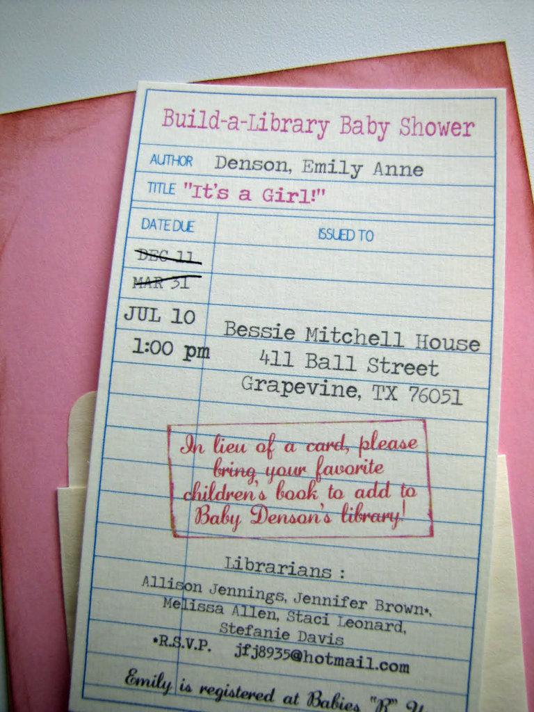 Library Card Invite Library Card Invite