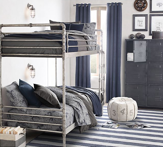 Industrial Steel Pipe Bunk Bed (1,149) Nursery Eye Candy