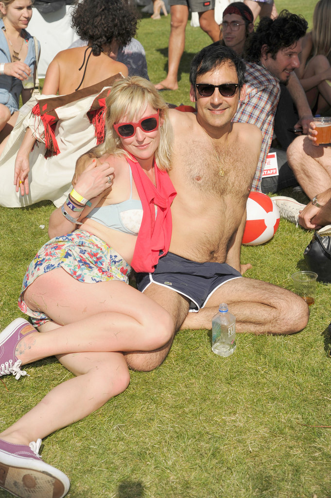 A couple soaked up the sun during the Lacoste Live desert pool party at Coachella.
A couple soaked up the sun during the Lacoste Live desert pool party at Coachella.