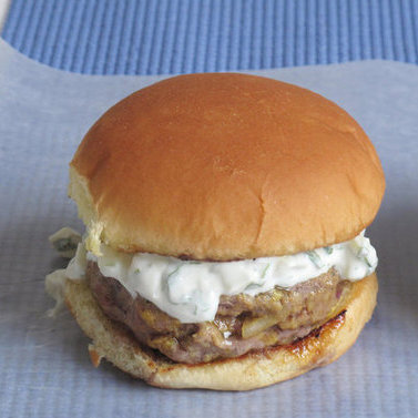 Spiced Burger With Cucumber Yogurt Spiced Burger With Cucumber Yogurt