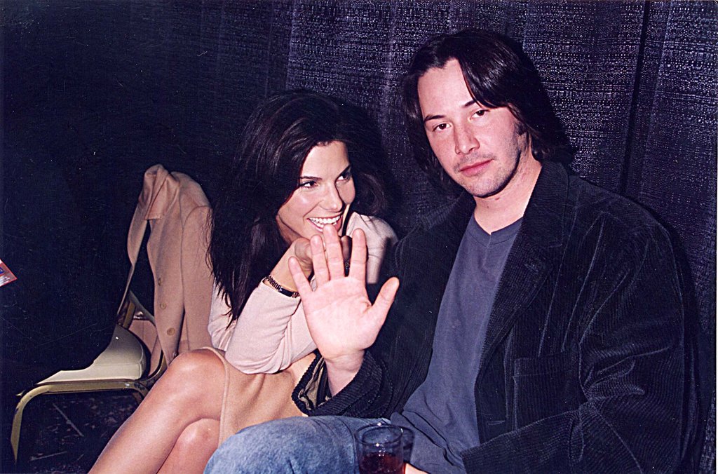 Sandra and Keanu Reeves were all smiles at the September 1996 ShoWest presentation in Las Vegas.
Sandra and Keanu Reeves were all smiles at the September 1996 ShoWest presentation in Las Vegas.