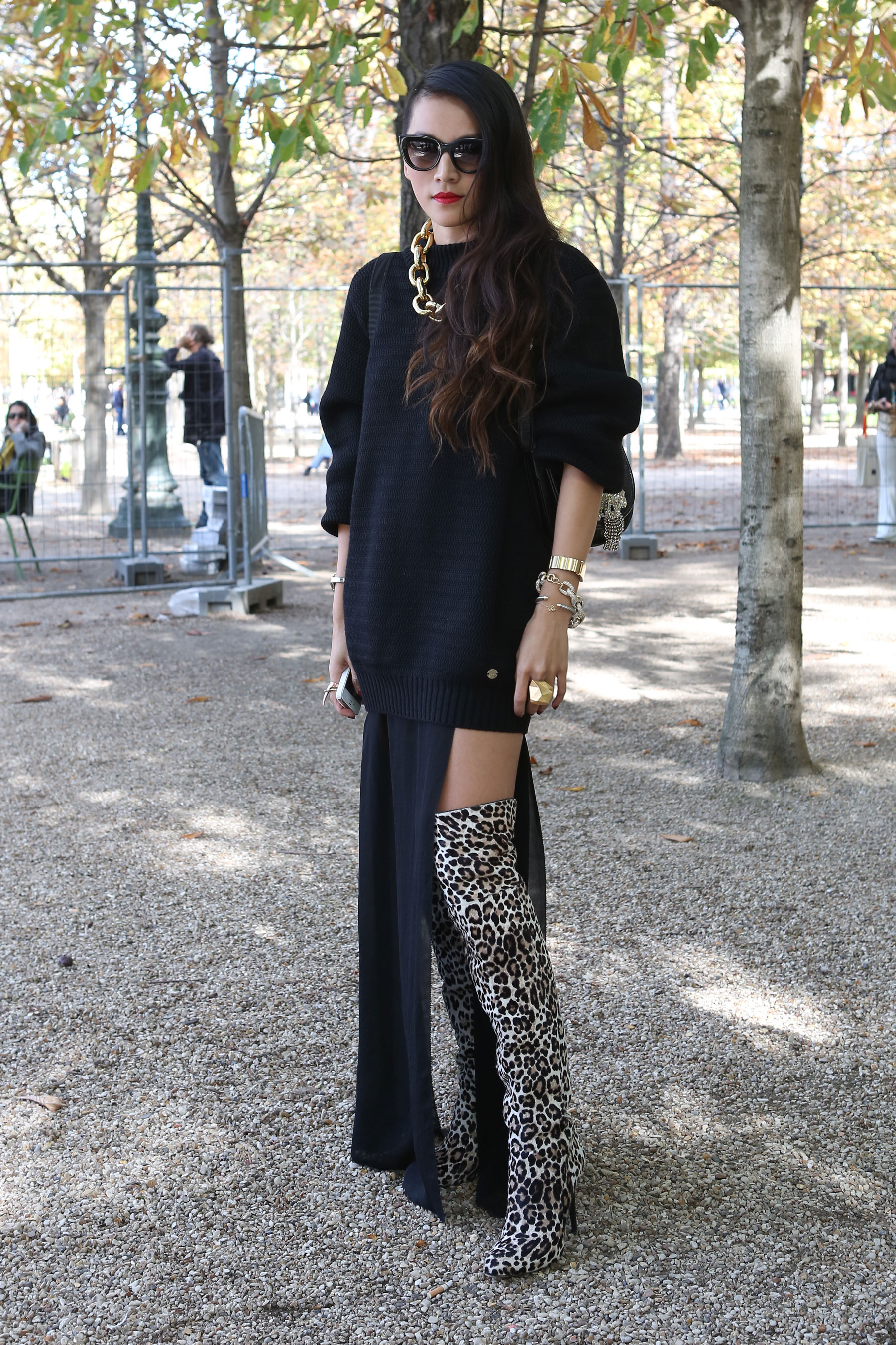 leopard dress with boots