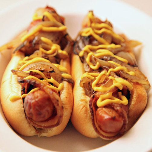 Bacon-Wrapped Hot Dogs Bacon-Wrapped Hot Dogs