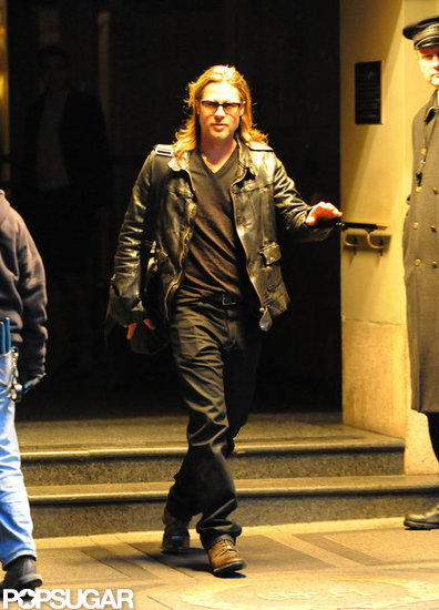 Brad Pitt left his NYC hotel. Brad Pitt left his NYC hotel.