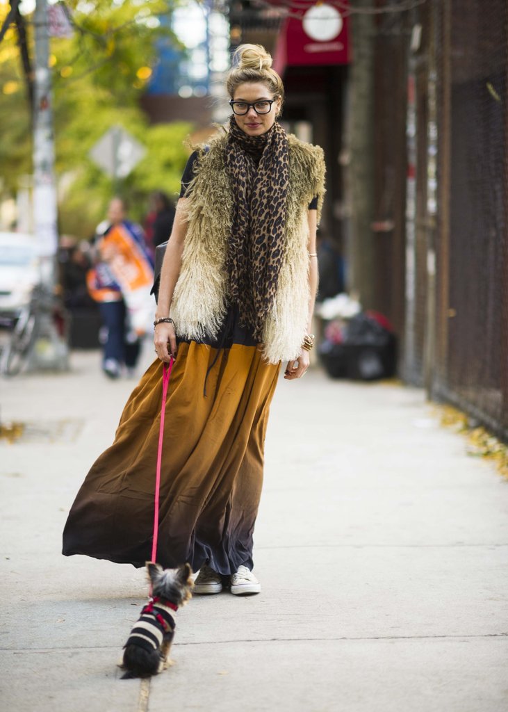 A furry vest transforms the maxi into a Winter-appropriate alternative to your pants.
Source: Adam Katz Sinding
A furry vest transforms the maxi into a Winter-appropriate alternative to your pants.
Source: Adam Katz Sinding