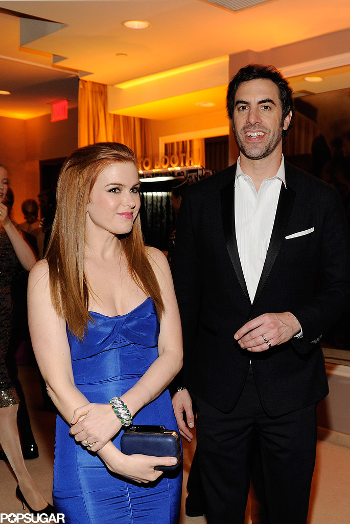 Isla Fisher and Sacha Baron Cohen spent time together at the Vanity Fair Oscar party on Sunday night.
Isla Fisher and Sacha Baron Cohen spent time together at the Vanity Fair Oscar party on Sunday night.