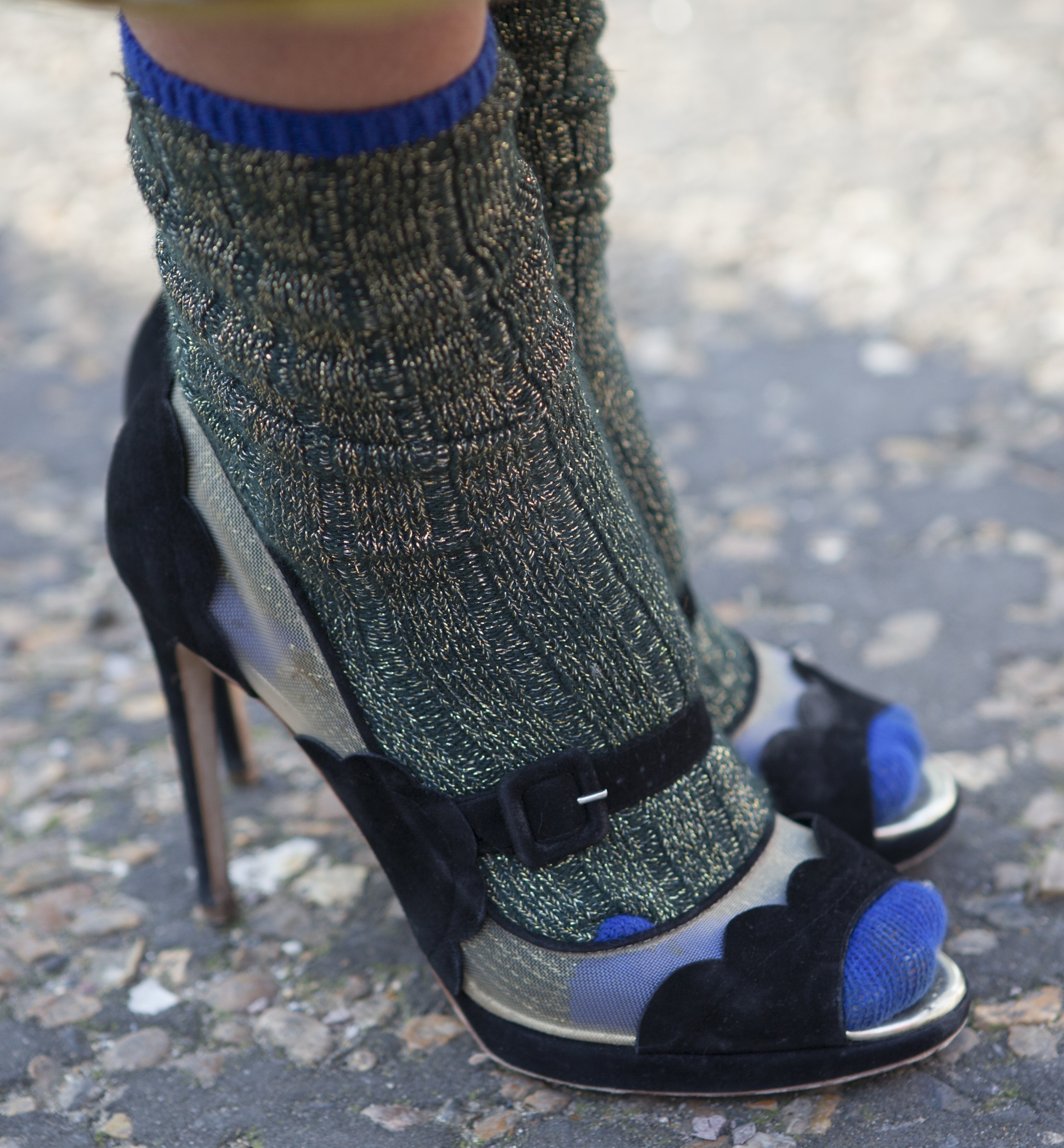This LFW attendee paired slouchy socks with a pair of peeptoe Street Scene — Over 85 of the