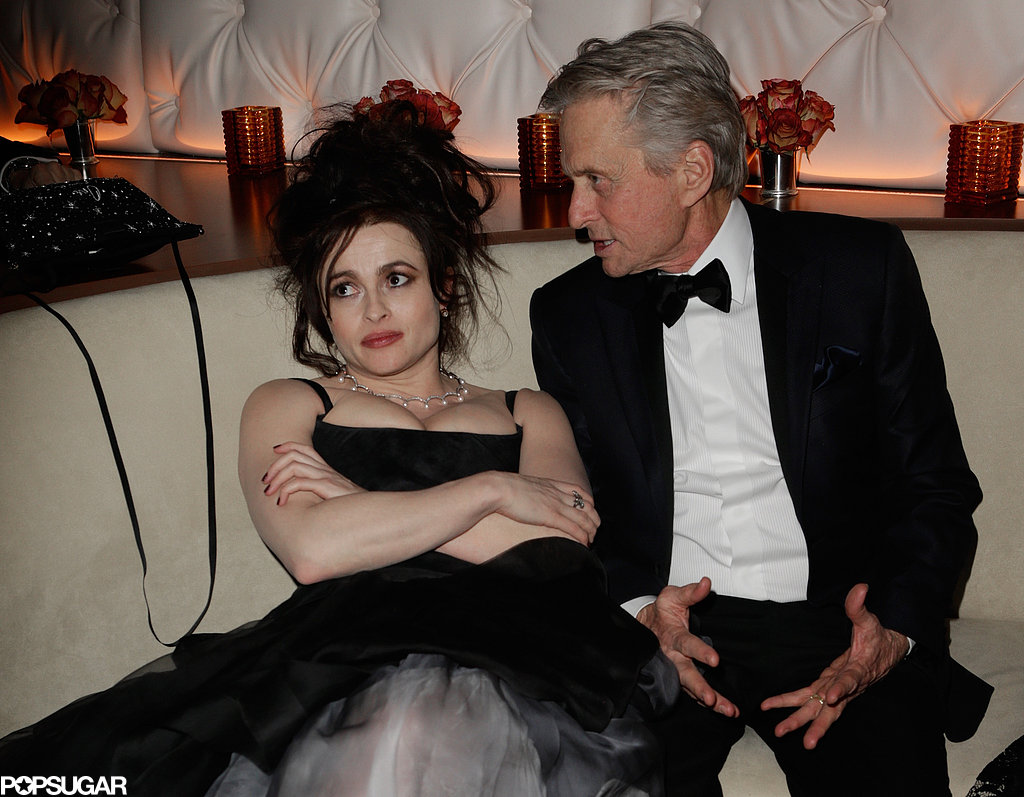 Helena Bonham Carter and Michael Douglas chatted at Vanity Fair's Oscar after-party.
Helena Bonham Carter and Michael Douglas chatted at Vanity Fair's Oscar after-party.