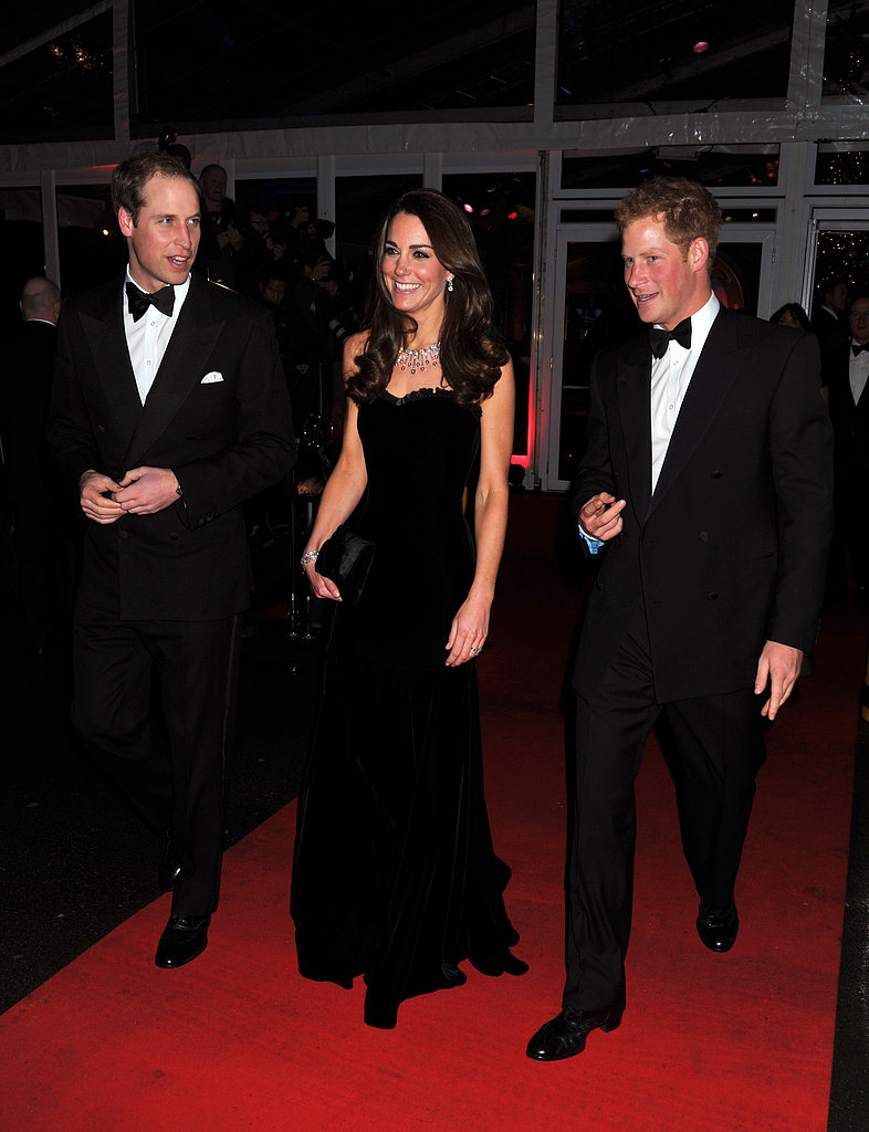 Kate Middleton was the center of attention with Princes William and Harry by her side at London's Sun Military Awards in December 2011.
Kate Middleton was the center of attention with Princes William and Harry by her side at London's Sun Military Awards in December 2011.