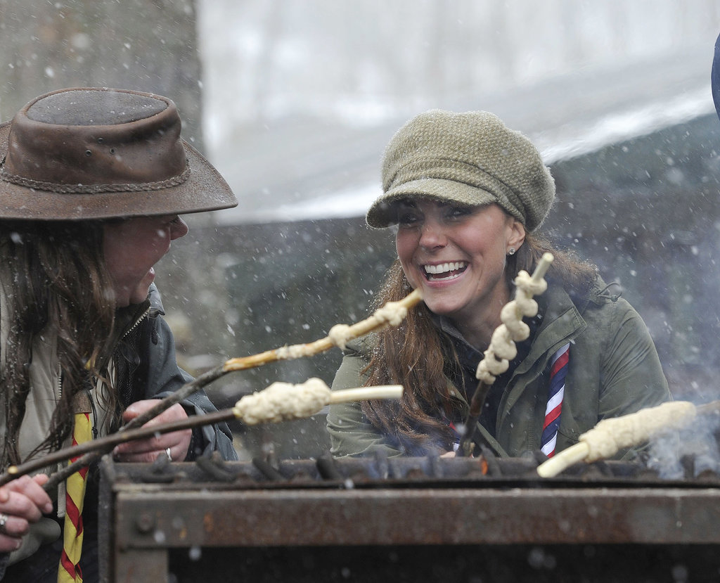 Kate showed off her camping skills when she attended a volunteer training day for the Scouts in Cumbria, England, in March 2013.
Kate showed off her camping skills when she attended a volunteer training day for the Scouts in Cumbria, England, in March 2013.