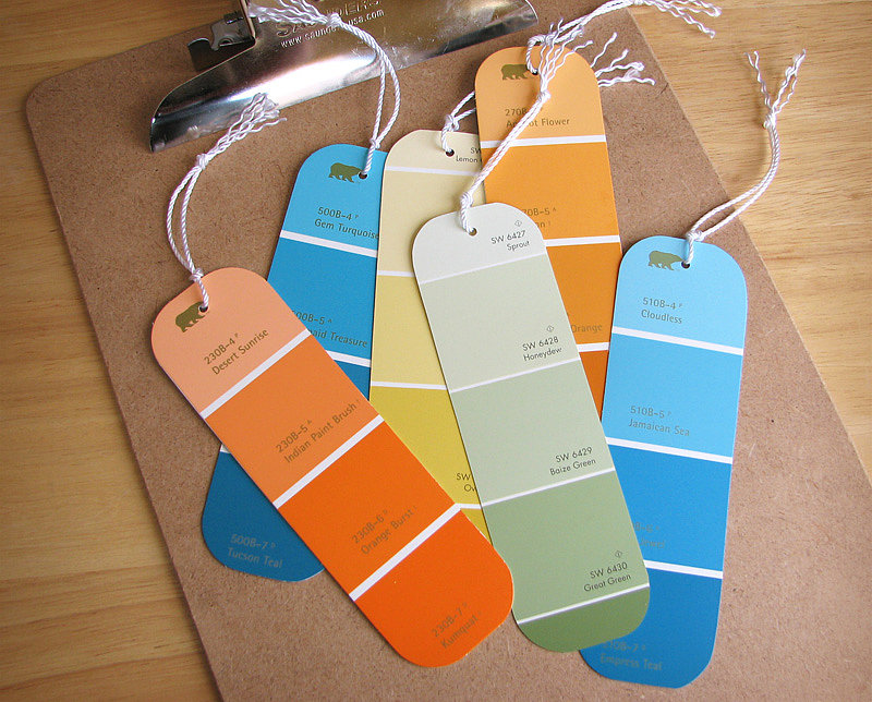 Paint Chip Bookmarks Paint Chip Bookmarks