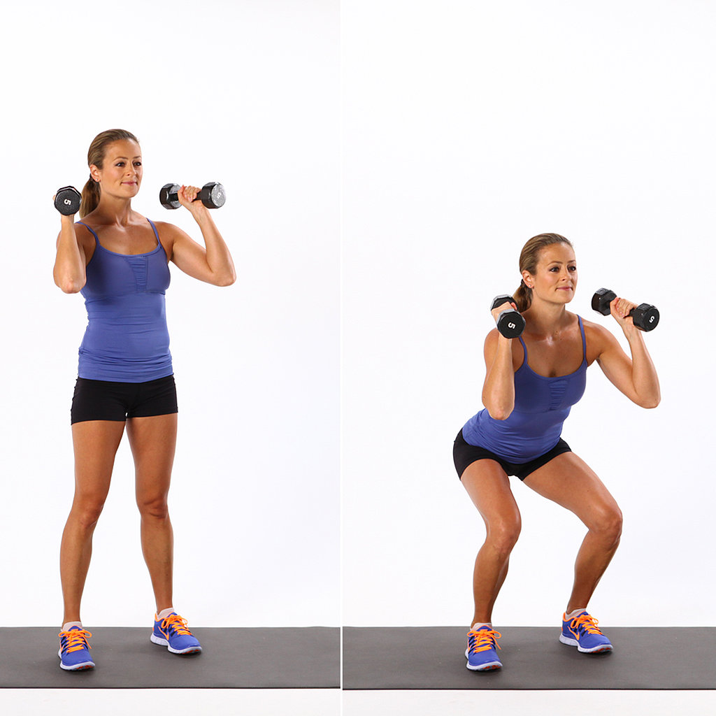 Dumbbell Squat The Moves You Should Be Doing For A Perkier Butt Popsugar Fitness