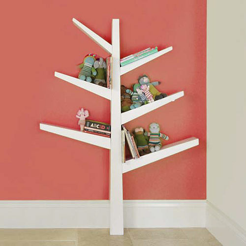 This cheerful Babyletto spruce tree bookcase (199) adds a bit of 12