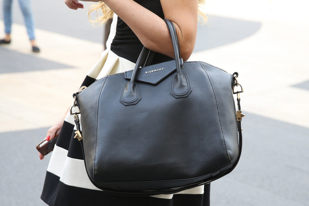 A luxe Givenchy on the way into the tents.
A luxe Givenchy on the way into the tents.