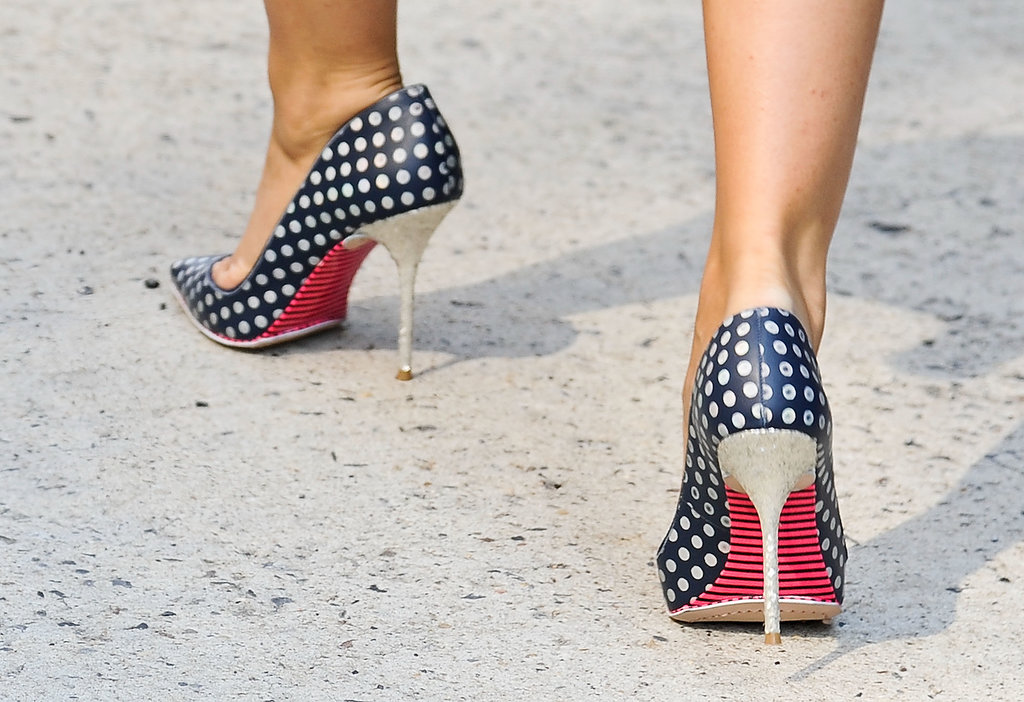 This heel packed a punch with stripes and polka dots.
This heel packed a punch with stripes and polka dots.