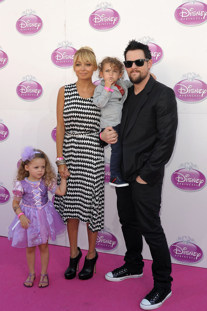 Nicole and Joel spent a fun family day with their little ones, Harlow and Sparrow, at a Disney event in London during October 2011.
Nicole and Joel spent a fun family day with their little ones, Harlow and Sparrow, at a Disney event in London during October 2011.