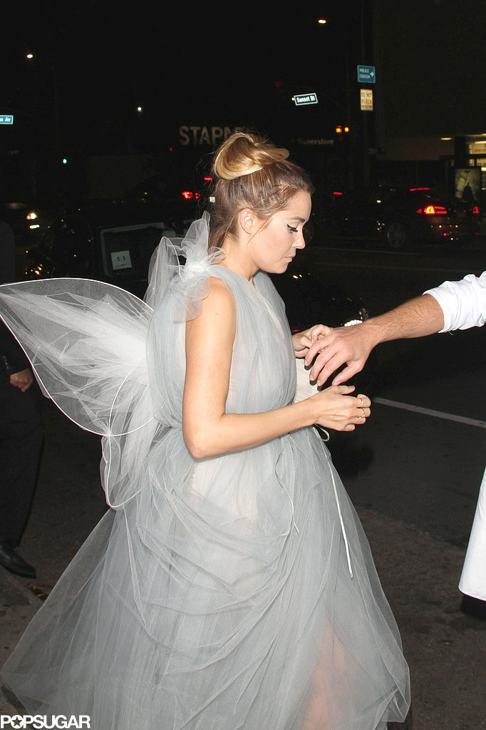 Lauren Conrad kept it simple as a fairy for a Halloween party in LA.
Lauren Conrad kept it simple as a fairy for a Halloween party in LA.