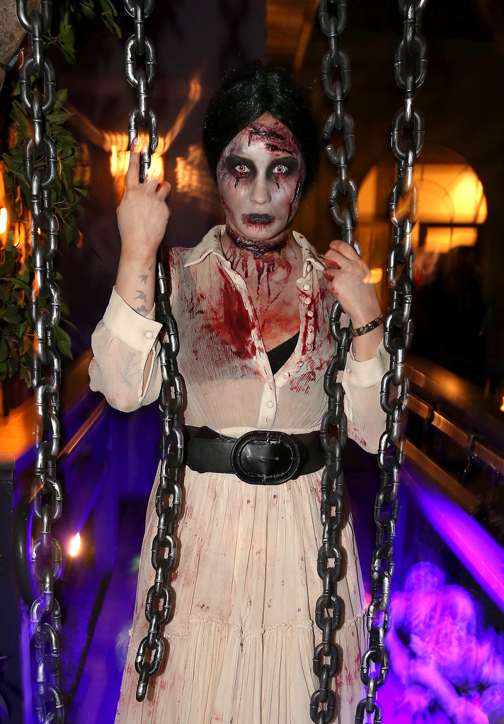 Demi Lovato looked terrifying in the best way at her LA Halloween party.
Demi Lovato looked terrifying in the best way at her LA Halloween party.