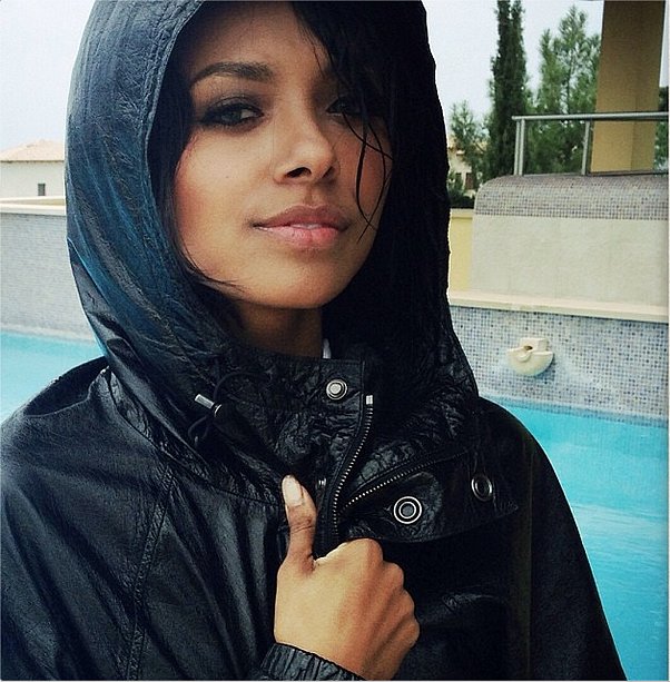 Kat Graham was ready for a rainstorm. | Instagram Welcomed 2014 With