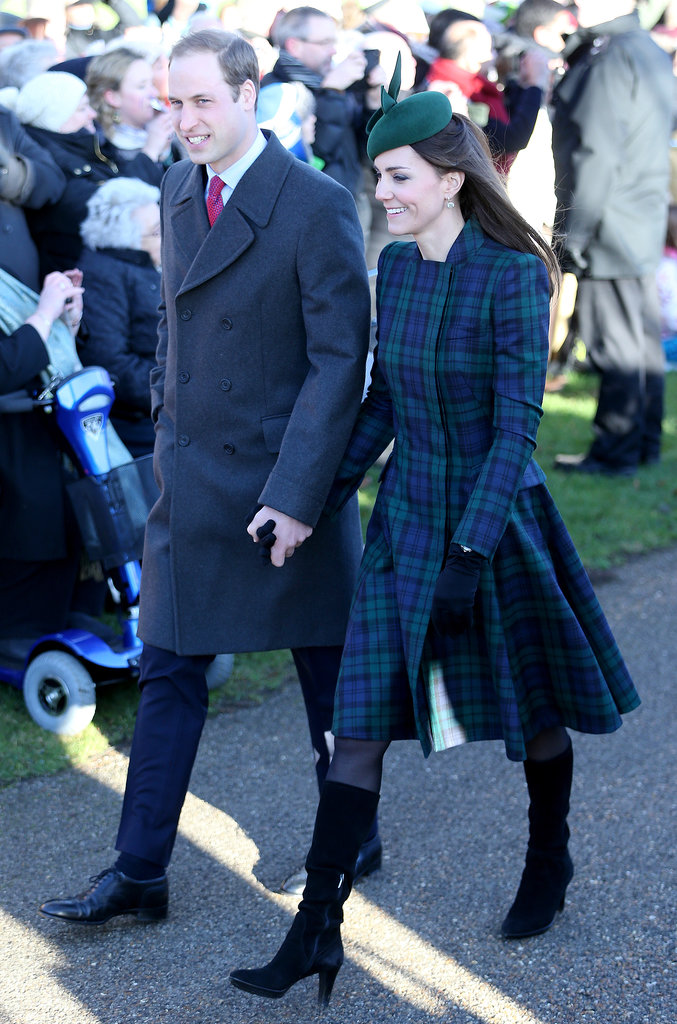 Kate and William held hands when they attended Christmas Day service at Sandringham in December 2013.
Kate and William held hands when they attended Christmas Day service at Sandringham in December 2013.