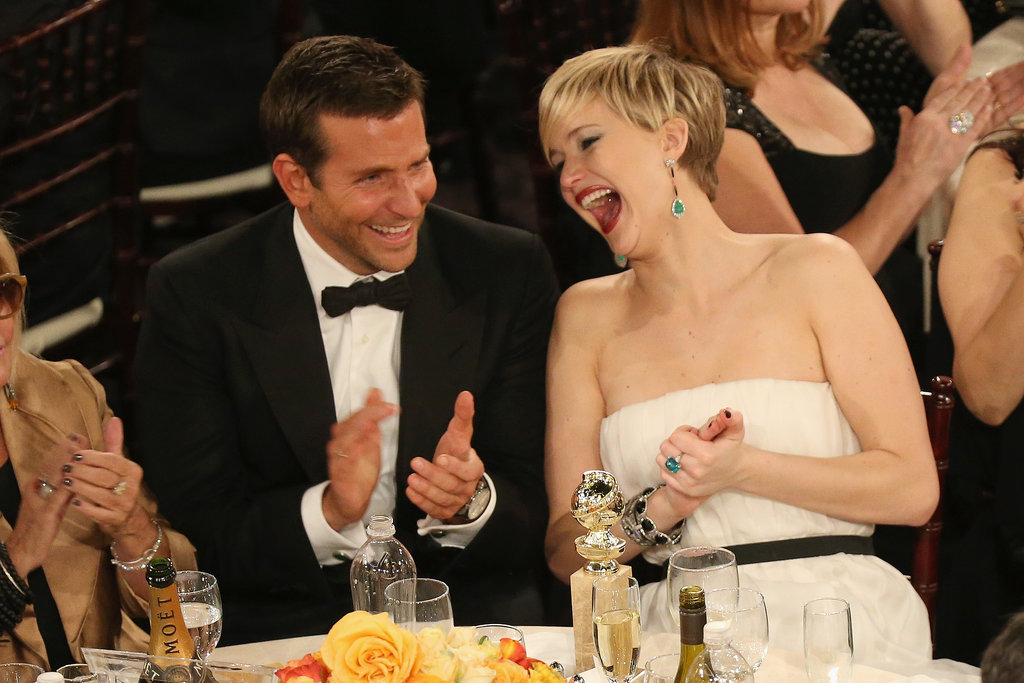 At the Globes, Jennifer Lawrence cracked up alongside Bradley Cooper.
Source: Christopher Polk/NBC/NBCU Photo Bank/NBC
At the Globes, Jennifer Lawrence cracked up alongside Bradley Cooper.
Source: Christopher Polk/NBC/NBCU Photo Bank/NBC