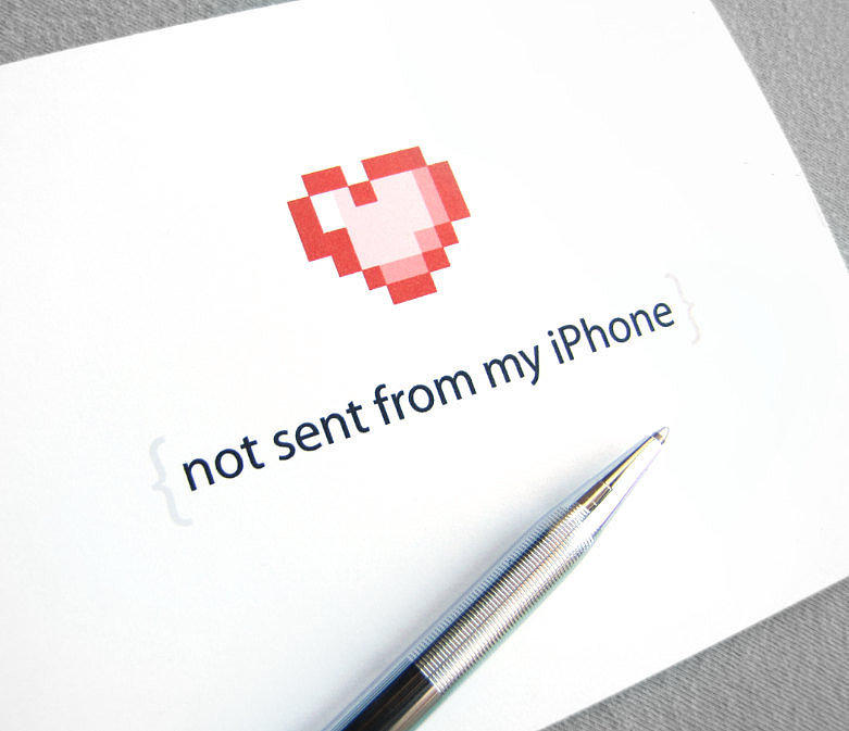 Electronic messages are a main form of communication these days, but take the time to unplug and send a sweet handwritten note ($4) this Valentine's Day.
Electronic messages are a main form of communication these days, but take the time to unplug and send a sweet handwritten note ($4) this Valentine's Day.