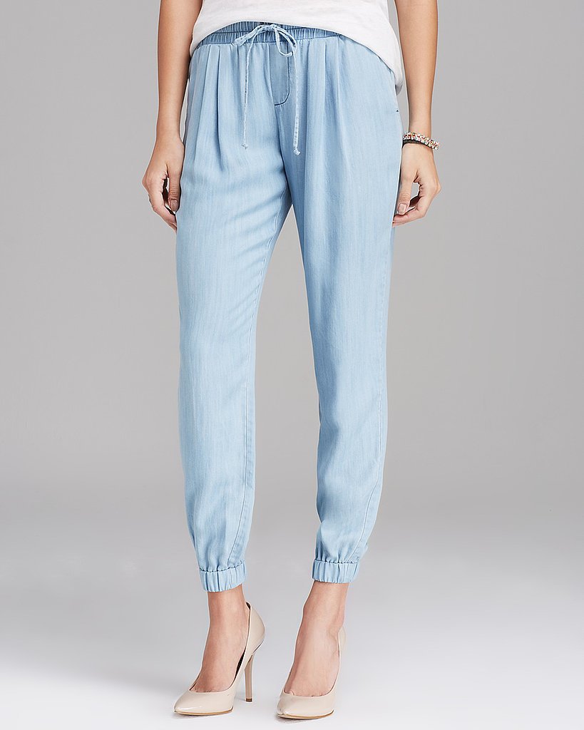 blue chambray pants