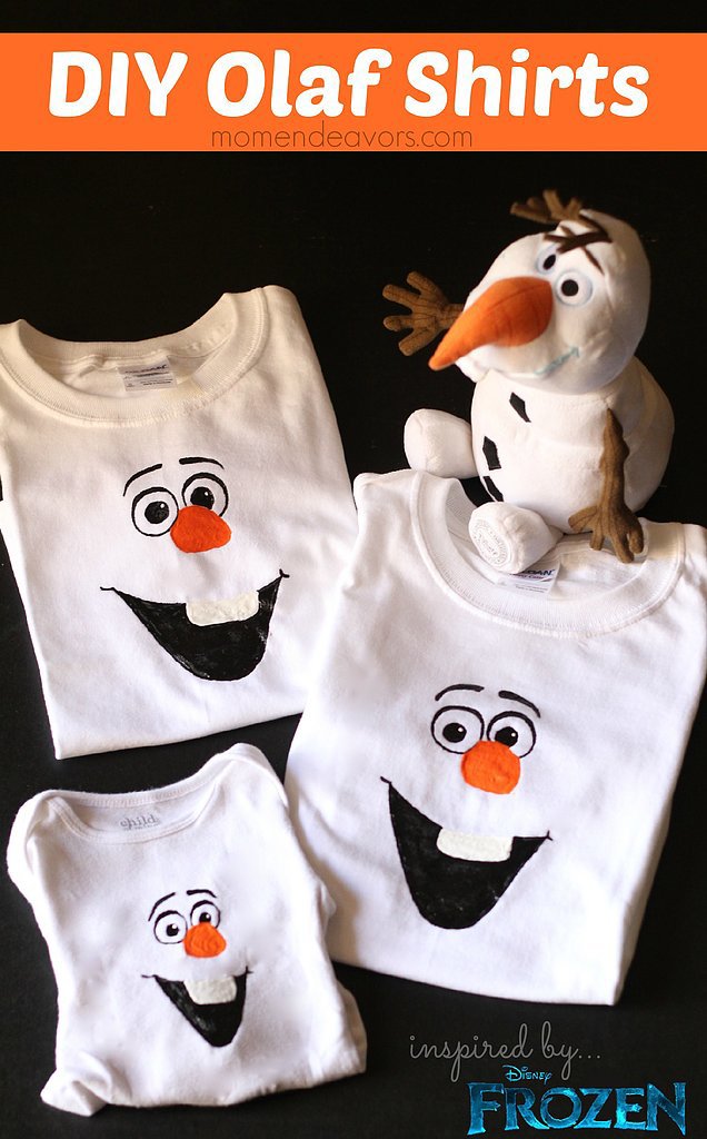 DIY Olaf Shirts DIY Olaf Shirts