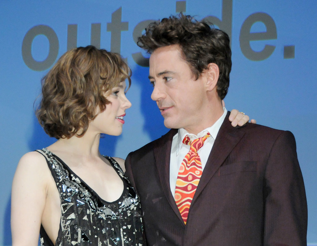 Rachel McAdams and Robert Downey Jr stayed close while promoting Sherlock Holmes in 2009.
Rachel McAdams and Robert Downey Jr stayed close while promoting Sherlock Holmes in 2009.