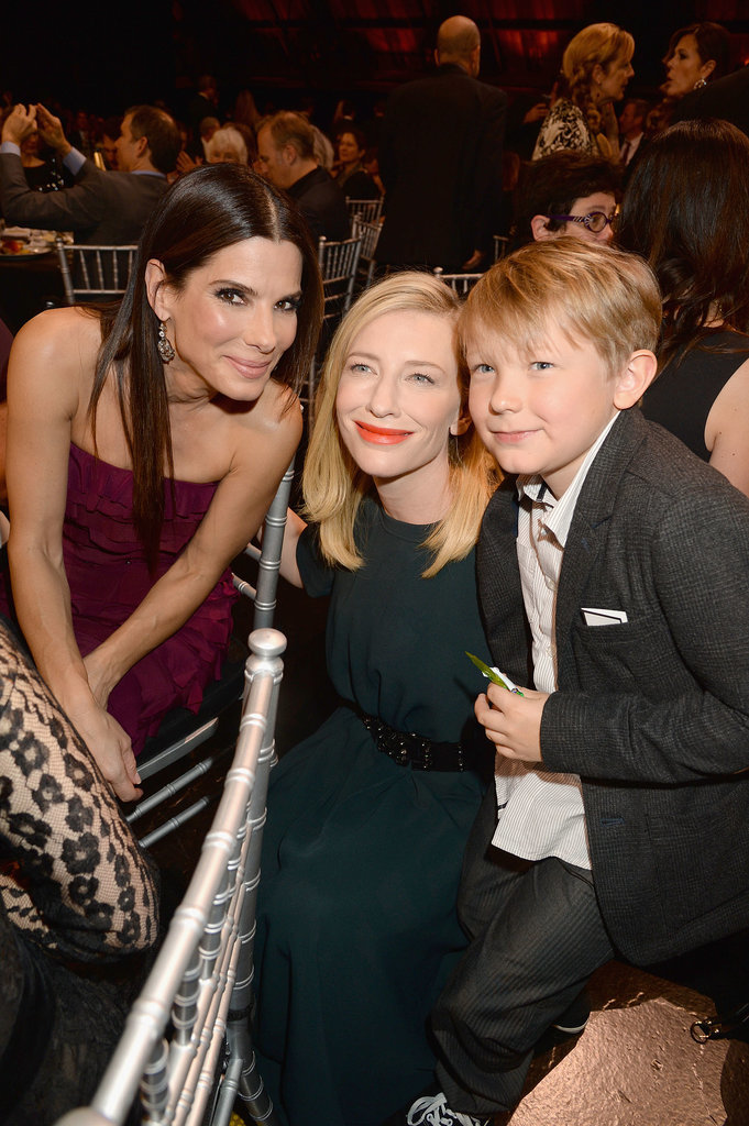 Sandra mingled with Cate Blanchett and her son Ignatius Upton during the Critics' Choice Movie Awards in January 2014.
Sandra mingled with Cate Blanchett and her son Ignatius Upton during the Critics' Choice Movie Awards in January 2014.