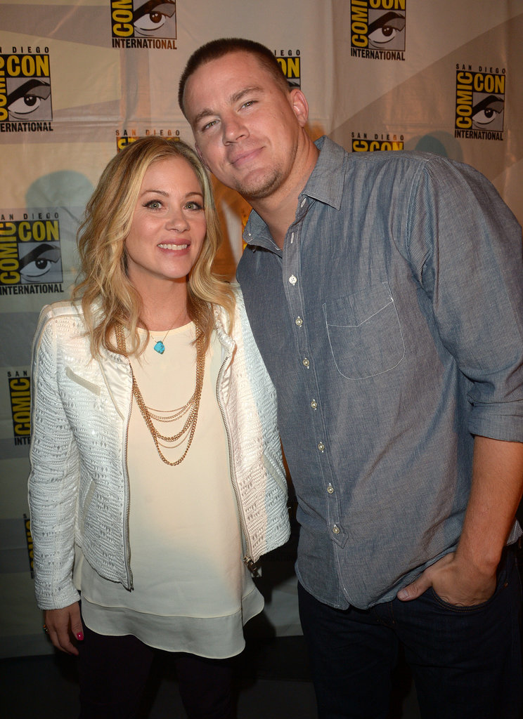 On Friday, Christina Applegate and Channing Tatum leaned in close for a snap at the 20th Century Fox presentation, where they promoted their movie, Book of Life.
On Friday, Christina Applegate and Channing Tatum leaned in close for a snap at the 20th Century Fox presentation, where they promoted their movie, Book of Life.