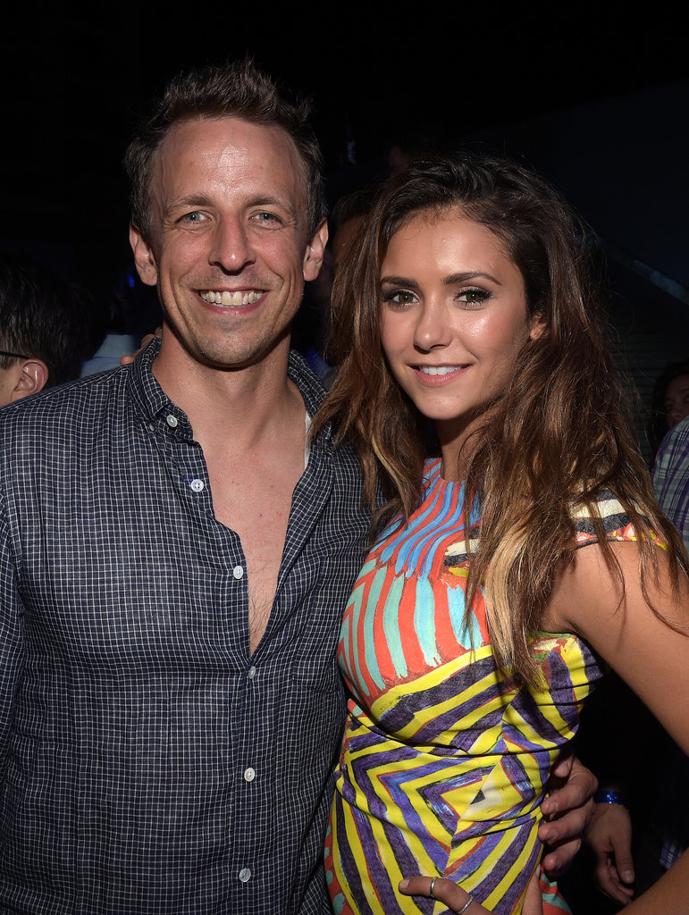 On Friday, Seth Meyers had a big smile next to Nina Dobrev at Playboy and A&E's Bates Motel event.
On Friday, Seth Meyers had a big smile next to Nina Dobrev at Playboy and A&E's Bates Motel event.