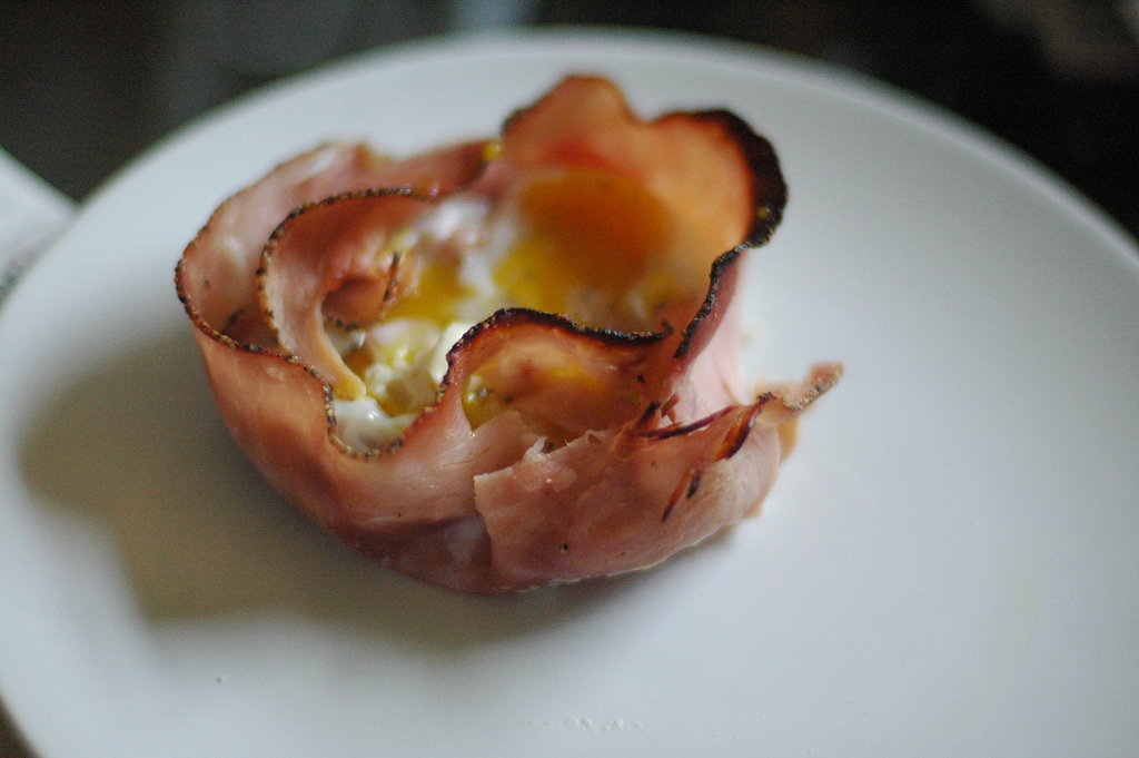 Baked Egg in a Ham Shell Baked Egg in a Ham Shell