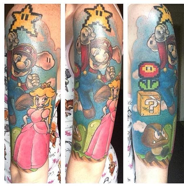 "I have a bunch. This was when my arm was freshly done around 18 months ago. Love them all! I also have Sailor Jerry pieces on my outer thighs, and a breastfeeding one on my wrist." — Jessica Pearson
"I have a bunch. This was when my arm was freshly done around 18 months ago. Love them all! I also have Sailor Jerry pieces on my outer thighs, and a breastfeeding one on my wrist." — Jessica Pearson