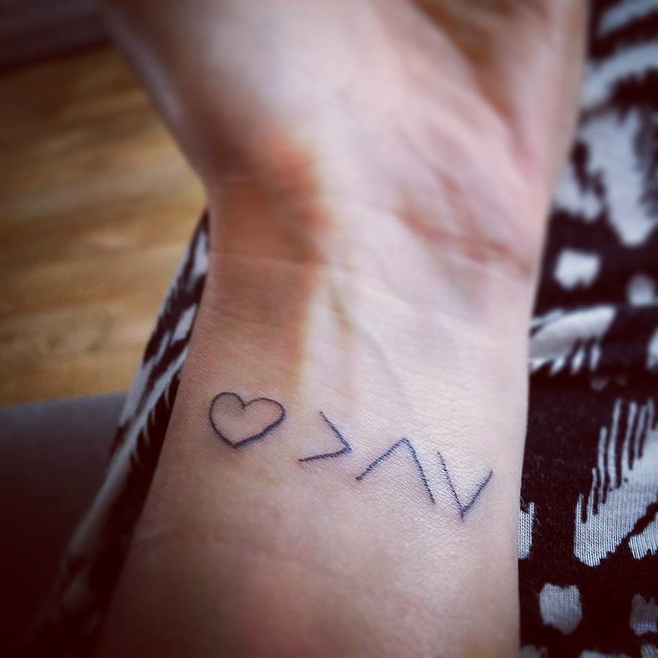 "This is mine, done just two weeks — BECAUSE of my daughter! She was recently diagnosed with type 1 diabetes at 4 years old. The tattoo means "love is greater than the highs and lows.'" — Lisa McAnally
"This is mine, done just two weeks — BECAUSE of my daughter! She was recently diagnosed with type 1 diabetes at 4 years old. The tattoo means "love is greater than the highs and lows.'" — Lisa McAnally