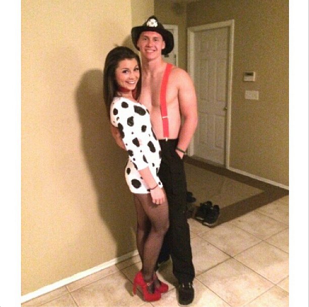 Dalmatian and Firefighter