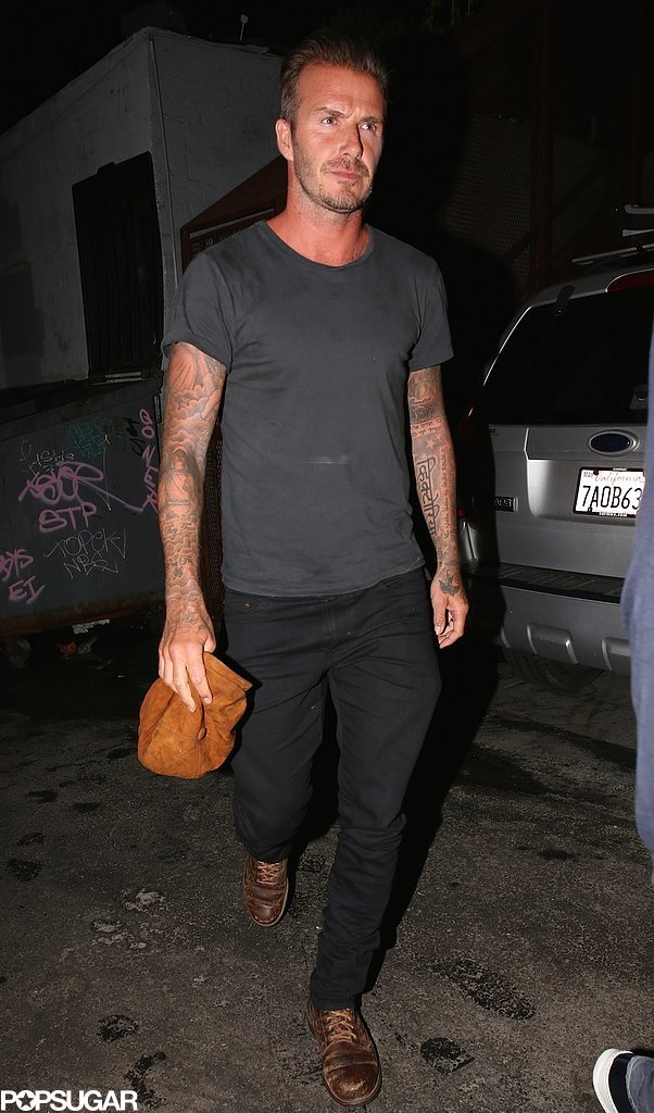 On Wednesday, David Beckham opted for a casual look to grab dinner with Gordon Ramsay in LA.
On Wednesday, David Beckham opted for a casual look to grab dinner with Gordon Ramsay in LA.