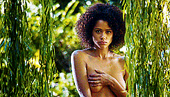 The blossoming relationship between Missandei and Grey Worm culminates during one particularly intimate encounter, when Missandei is bathing . . .
Source: HBO
The blossoming relationship between Missandei and Grey Worm culminates during one particularly intimate encounter, when Missandei is bathing . . .
Source: HBO