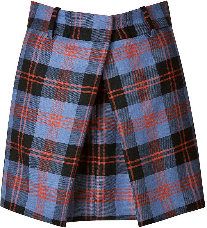 McQ Alexander McQueen Front Pleat Plaid Skirt McQ Alexander McQueen Front Pleat Plaid Skirt