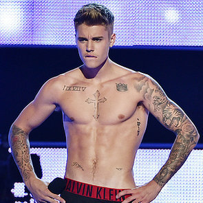 Shirtless Justin Bieber Booed at Fashion Rocks 2014 Shirtless Justin Bieber Booed at Fashion Rocks 2014