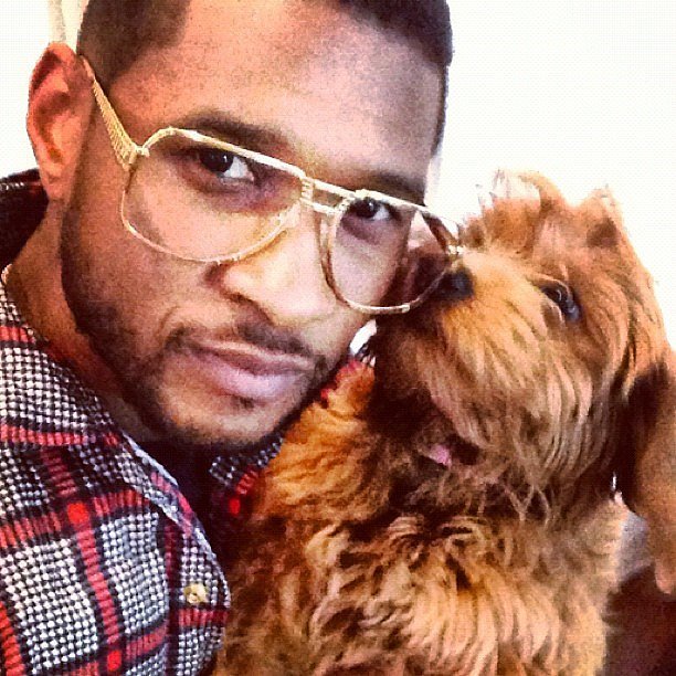 Usher and his puppy Scarlett snapped a sweet selfie in December 2012.
Usher and his puppy Scarlett snapped a sweet selfie in December 2012.