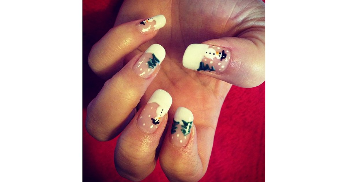Snowy Forest Nail Art - wide 8