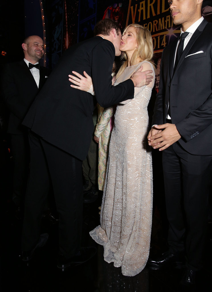 William gave friend Ellie Goulding a kiss when he greeted her at the Royal Variety Performance in London in November 2014.
William gave friend Ellie Goulding a kiss when he greeted her at the Royal Variety Performance in London in November 2014.