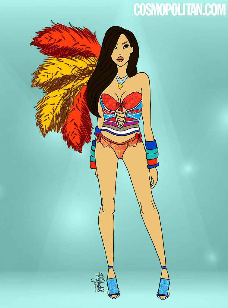 Pocahontas As Joan Smalls See Ariel As Karlie Kloss And More Disney Princesses In Victoria S